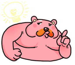 pink sumo bear sticker #8391114