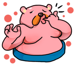 pink sumo bear sticker #8391116