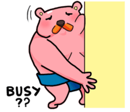 pink sumo bear sticker #8391119