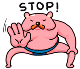 pink sumo bear sticker #8391120