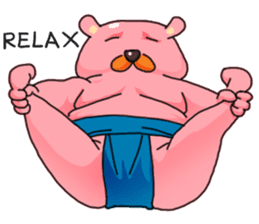 pink sumo bear sticker #8391121