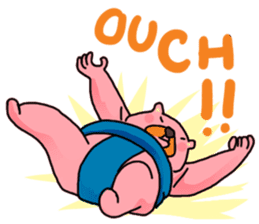 pink sumo bear sticker #8391122