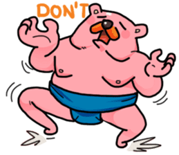 pink sumo bear sticker #8391123