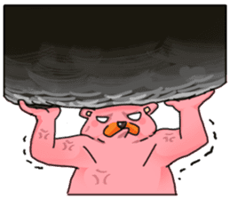 pink sumo bear sticker #8391126