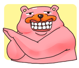 pink sumo bear sticker #8391127