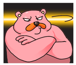 pink sumo bear sticker #8391129