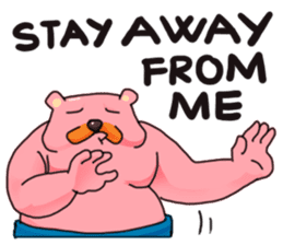 pink sumo bear sticker #8391135