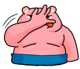 pink sumo bear sticker #8391136