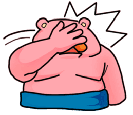 pink sumo bear sticker #8391137