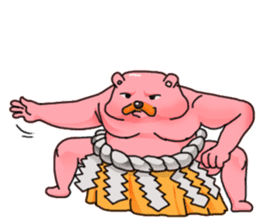 pink sumo bear sticker #8391138