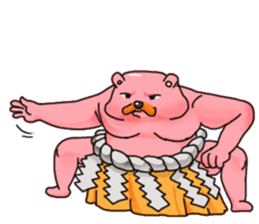 pink sumo bear sticker #8391138