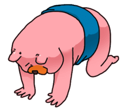 pink sumo bear sticker #8391139
