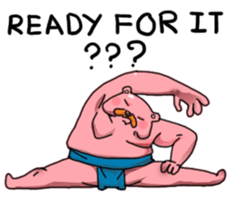 pink sumo bear sticker #8391140