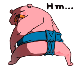 pink sumo bear sticker #8391141