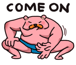 pink sumo bear sticker #8391144