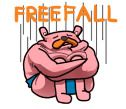 pink sumo bear sticker #8391145