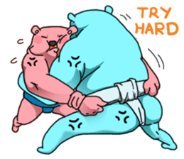 pink sumo bear sticker #8391146