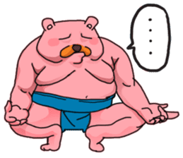 pink sumo bear sticker #8391147