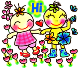 Moon & Flower sticker #8391191