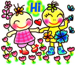 Moon & Flower sticker #8391191