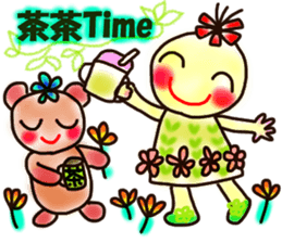 Moon & Flower sticker #8391194