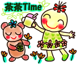 Moon & Flower sticker #8391194