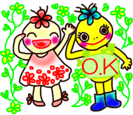 Moon & Flower sticker #8391197