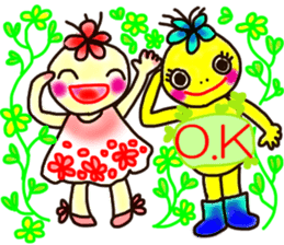 Moon & Flower sticker #8391197