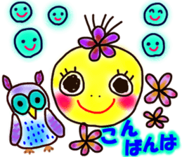 Moon & Flower sticker #8391209