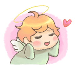 Fluffy Angel Boy sticker #8394173