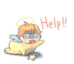 Fluffy Angel Boy sticker #8394182
