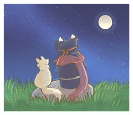 Ninja wearing a Mask of fox sticker #8394766