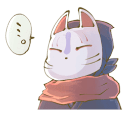 Ninja wearing a Mask of fox sticker #8394778