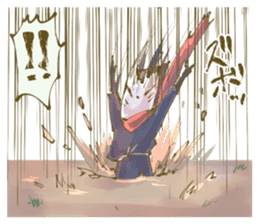 Ninja wearing a Mask of fox sticker #8394779