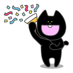 Front teeth single black cat 1