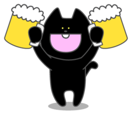 Front teeth single black cat 1 sticker #8395389