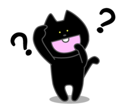Front teeth single black cat 1 sticker #8395392