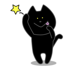 Front teeth single black cat 1 sticker #8395393