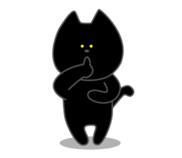 Front teeth single black cat 1 sticker #8395394