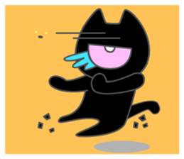 Front teeth single black cat 1 sticker #8395401