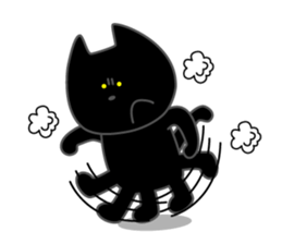 Front teeth single black cat 1 sticker #8395402