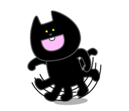 Front teeth single black cat 1 sticker #8395404
