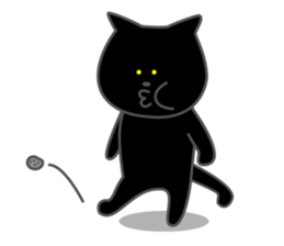 Front teeth single black cat 1 sticker #8395405