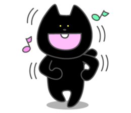 Front teeth single black cat 1 sticker #8395406