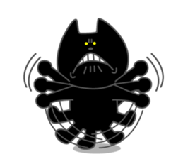 Front teeth single black cat 1 sticker #8395407