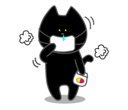 Front teeth single black cat 1 sticker #8395409