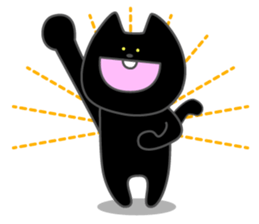 Front teeth single black cat 1 sticker #8395410