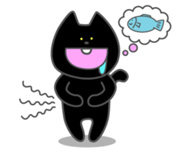 Front teeth single black cat 1 sticker #8395411