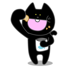 Front teeth single black cat 1 sticker #8395412