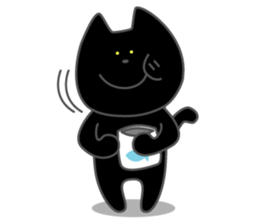 Front teeth single black cat 1 sticker #8395413